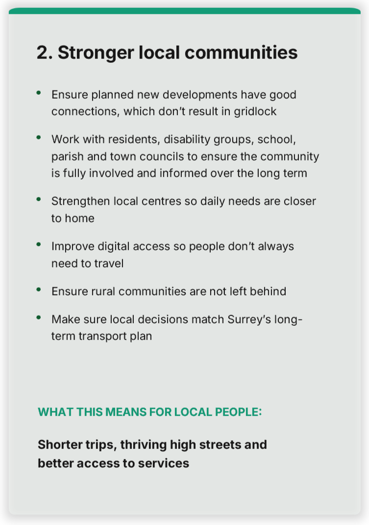 Strategic priority 2: Stronger Local Communities