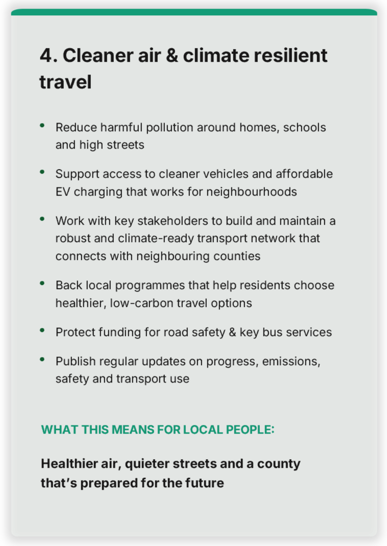 Strategic priority 4: Cleaner air & climate resilient travel